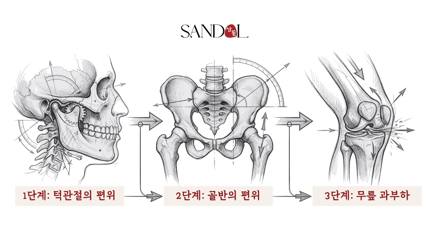 턱에서부터 기인하는 골반 하지 통증