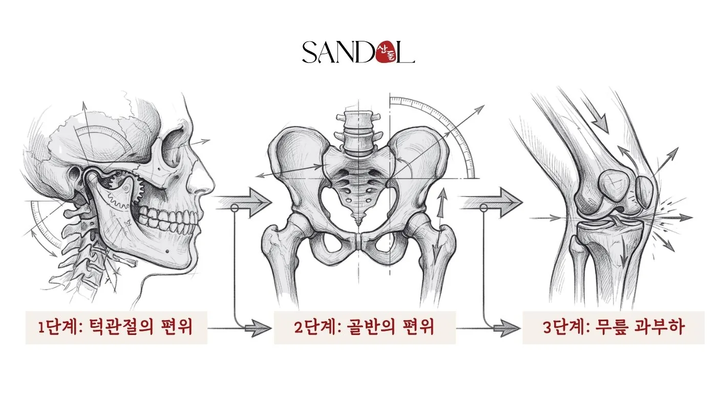 턱에서부터 기인하는 골반 하지 통증