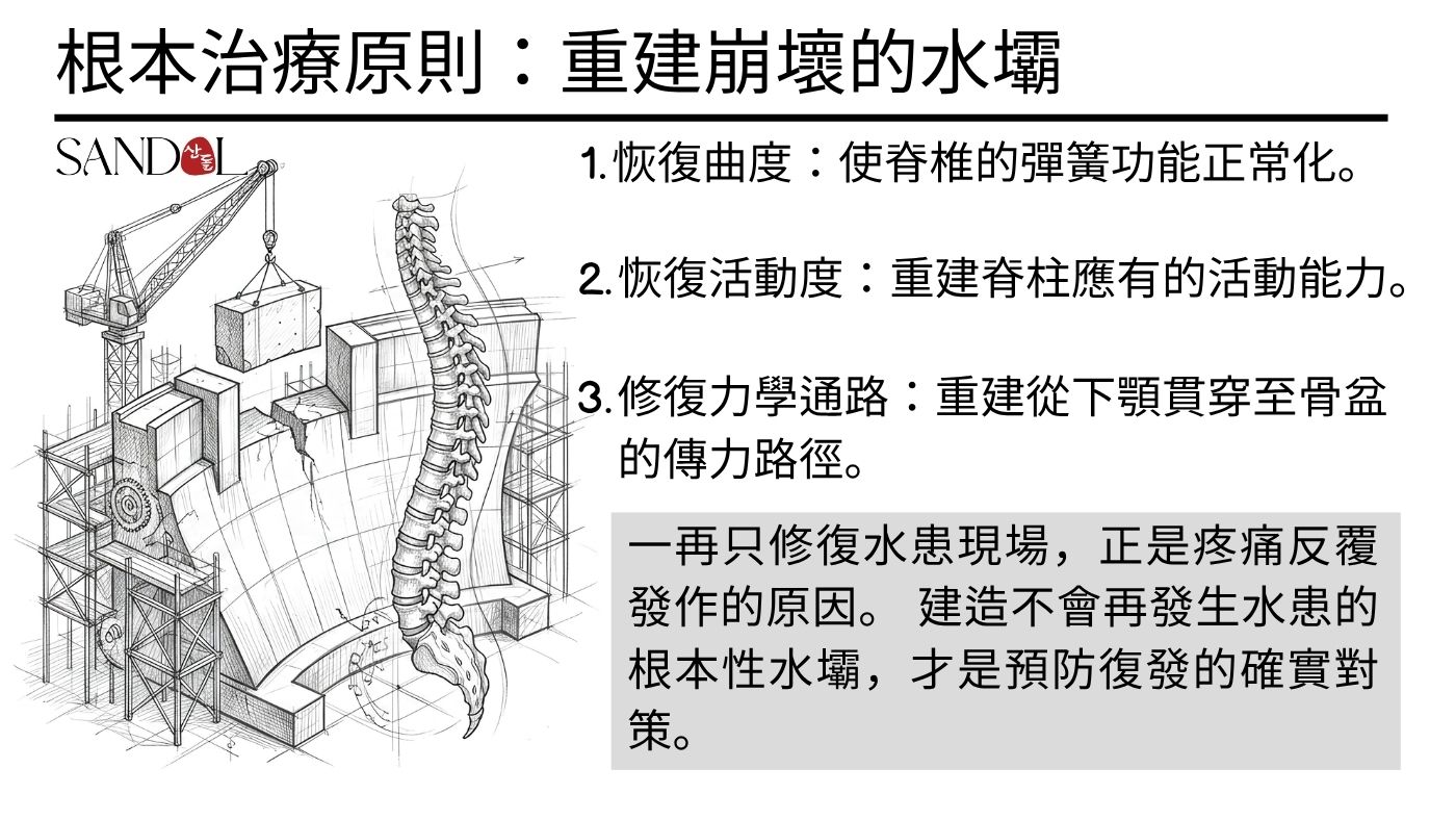 受災修復與水壩重建同時進行的樣貌