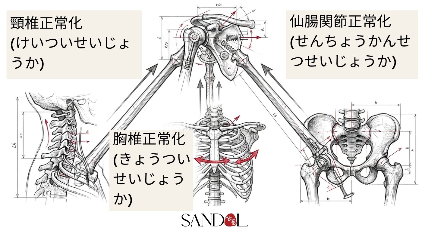 肩の治療のための3つの前提 — 頸椎のカーブ、胸椎の可動性、仙腸関節の動きの回復