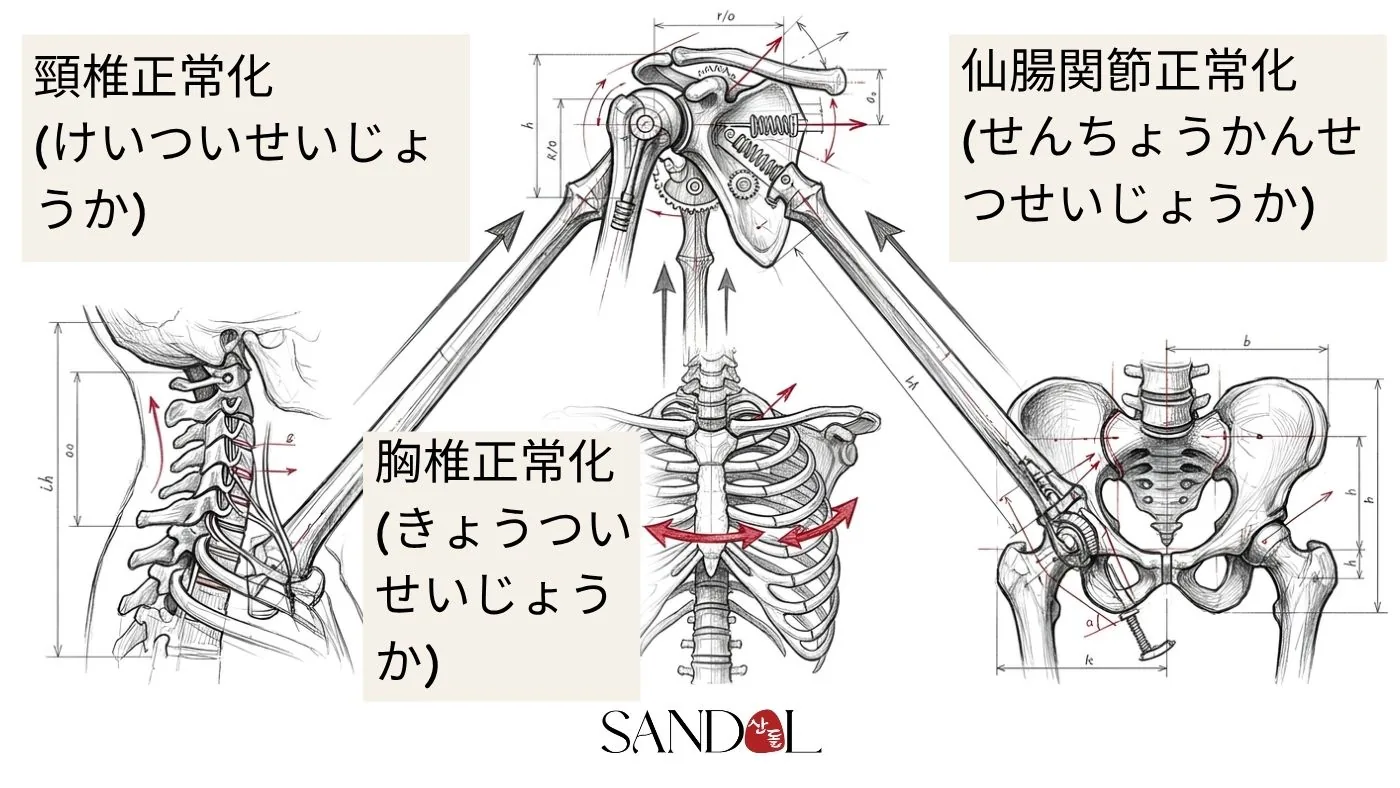 肩の治療のための3つの前提 — 頸椎のカーブ、胸椎の可動性、仙腸関節の動きの回復