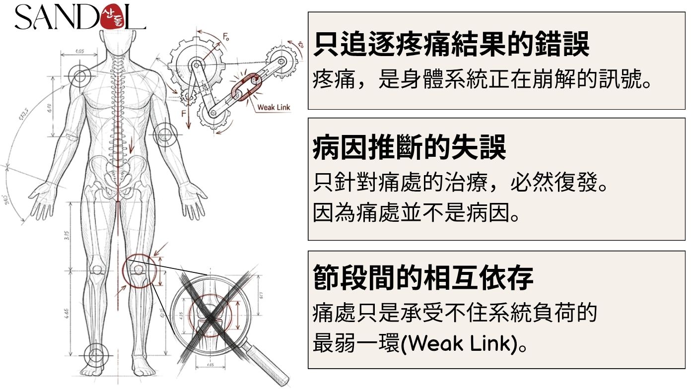 不應只追逐疼痛的結果，而應審視根本原因的訊息
