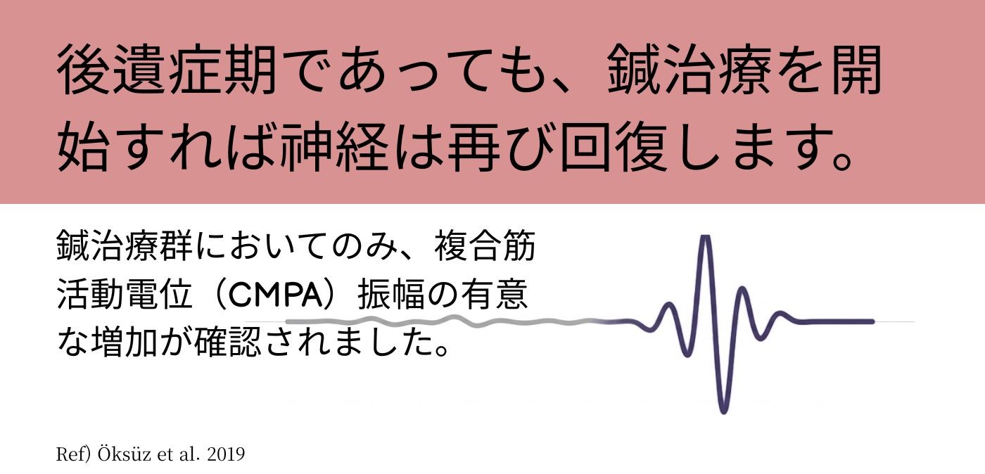 後遺症期の遅い治療でも見られる改善(参考文献)
